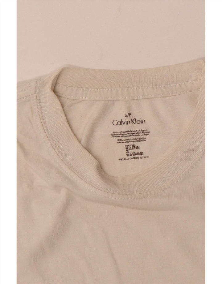 CALVIN KLEIN Camiseta para hombre Top Small Off White Cotton