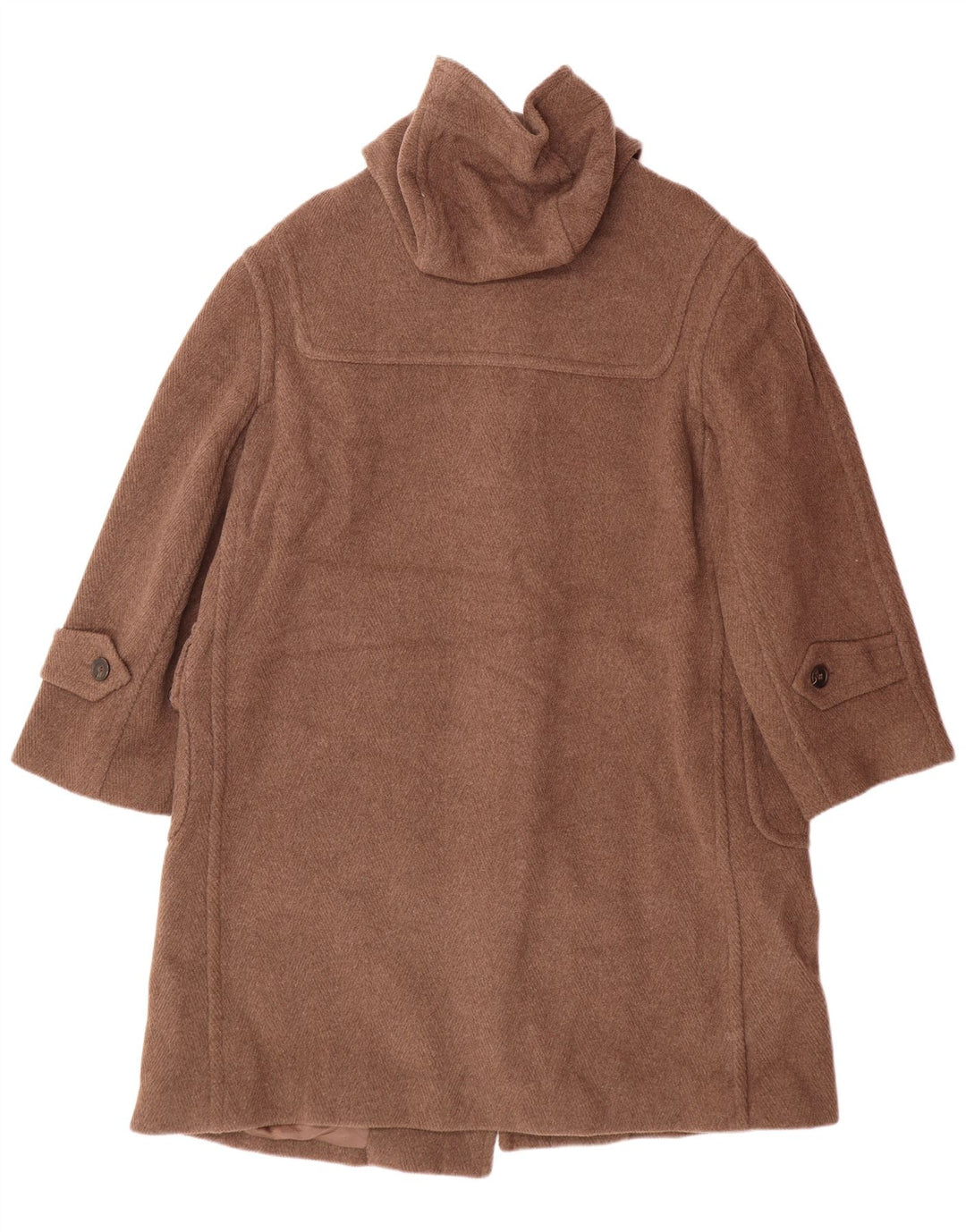 Jones New York Trenca con capucha para mujer UK 44 Clásico de lana marrón medio