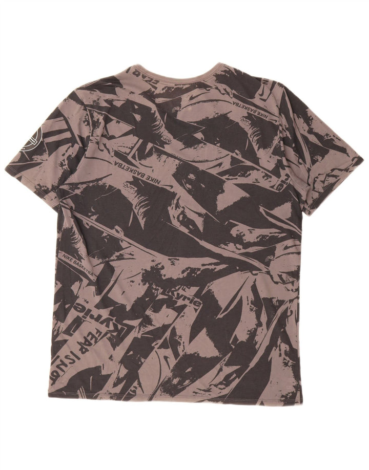 Nike Dri Fit - Camiseta con estampado abstracto para hombre, talla grande, color gris