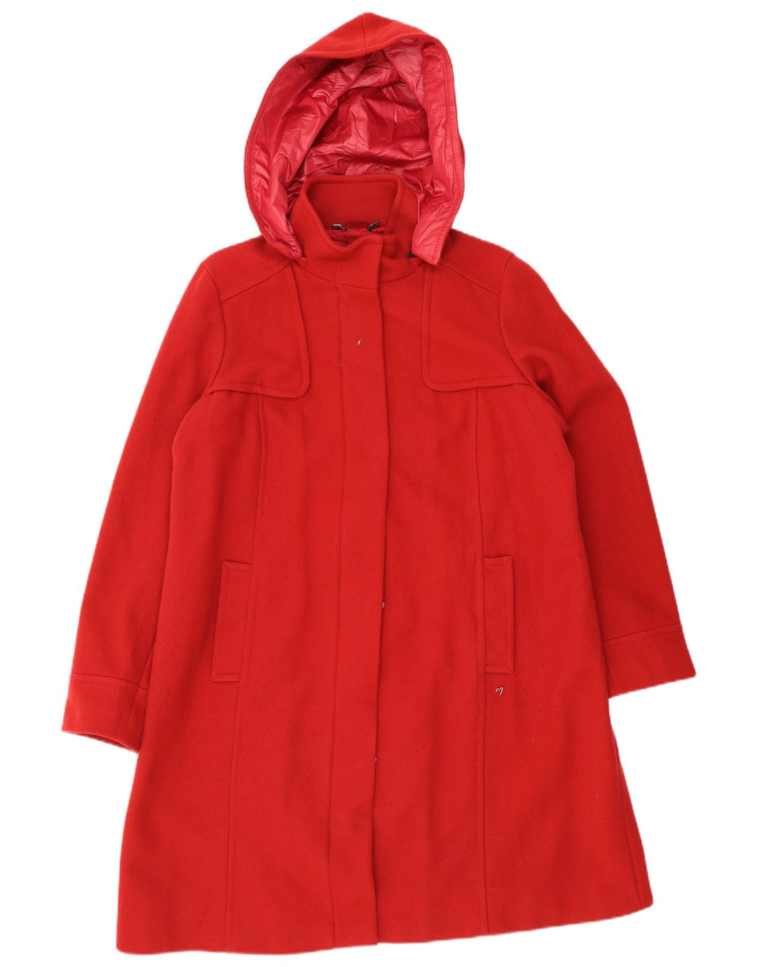Marina Sport Abrigo extragrande con capucha para mujer Talla 25 Lana virgen roja grande