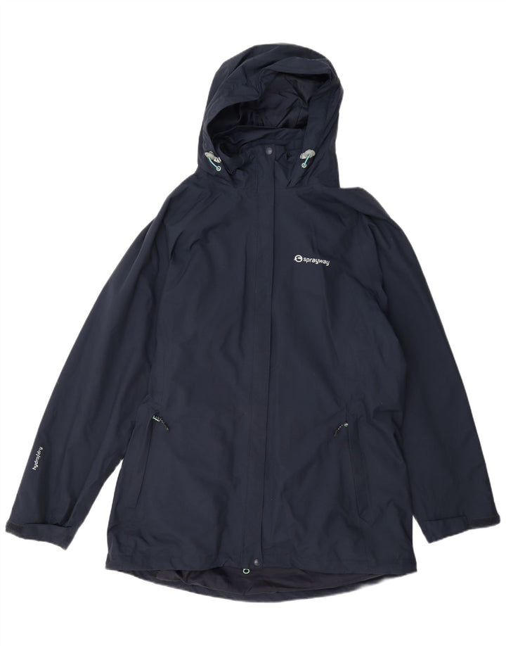 Sprayway Chaqueta impermeable con capucha para mujer UK 46 Large Azul marino Poliamida