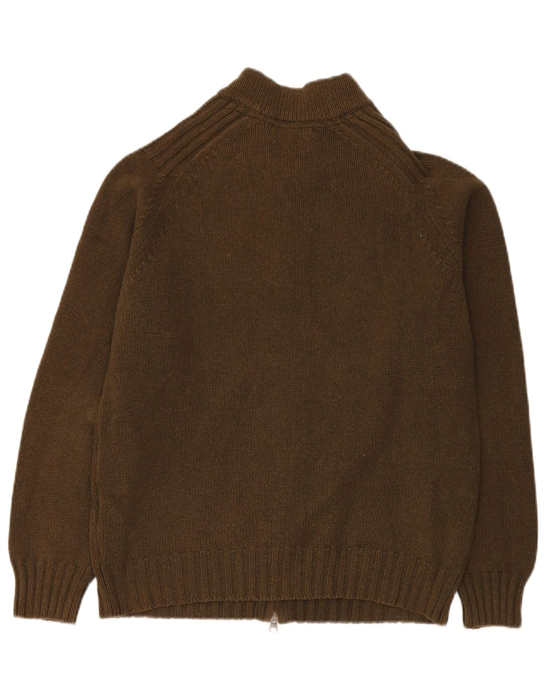 MASSIMO DUTTI Jersey Cárdigan Hombre Lana Caqui Medio