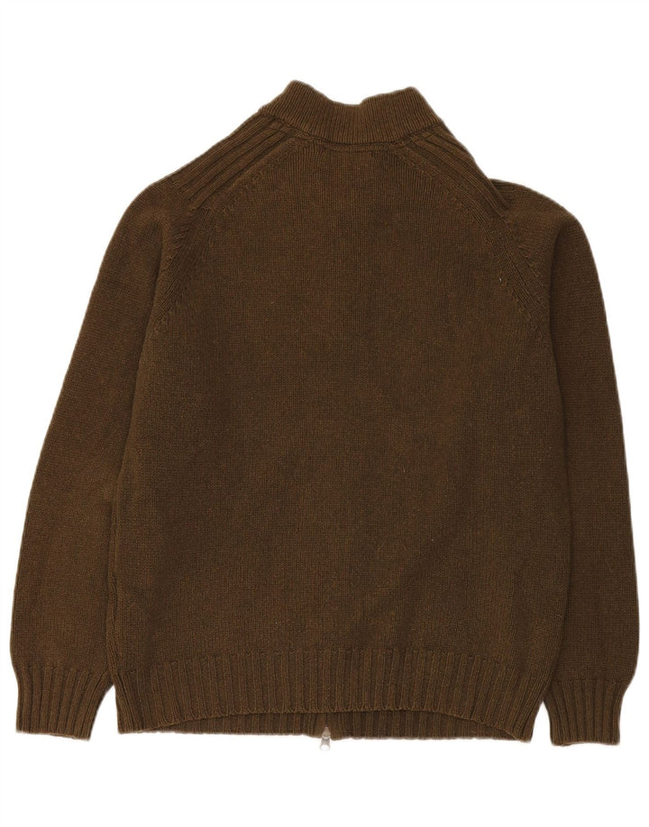 MASSIMO DUTTI Jersey Cárdigan Hombre Lana Caqui Medio