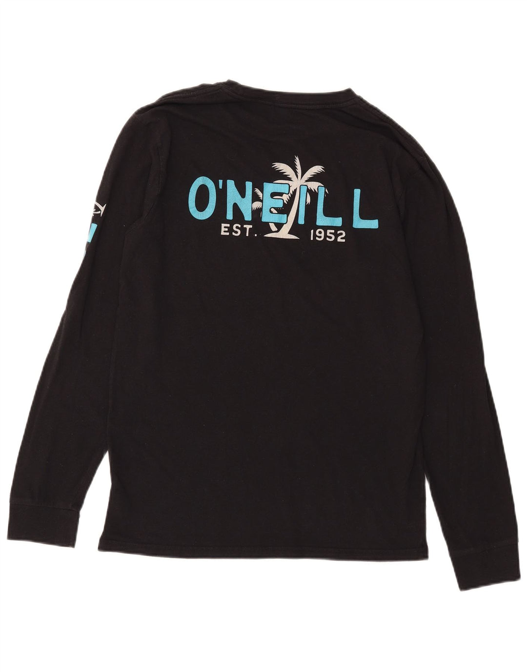 O'Neill Mens Graphic Top Manga Larga Algodón Negro Mediano