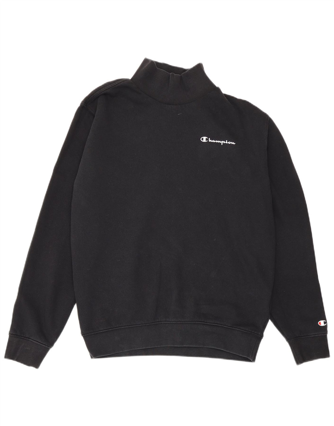 Champion Sudadera de gran tamaño para mujer, jersey UK 10 Small Black Cotton