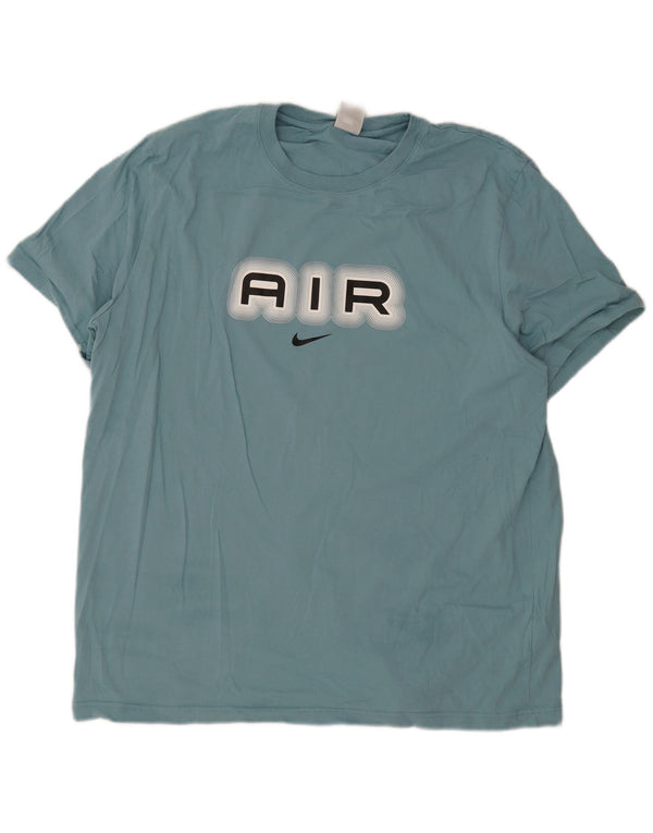 Nike Camiseta gráfica para hombre Top 2XL Algodón azul
