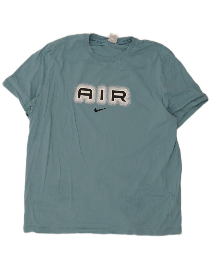 Nike Camiseta gráfica para hombre Top 2XL Algodón azul