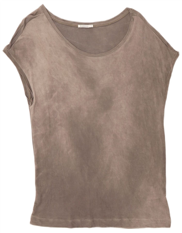 Marella Camiseta para mujer Top UK 44 Viscosa gris medio