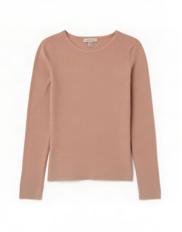 Topshop Top de manga larga para mujer UK 8 Small Viscosa rosa