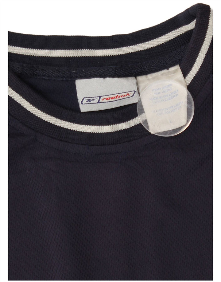 Camiseta Reebok Hombre Top Large Azul Marino Poliéster