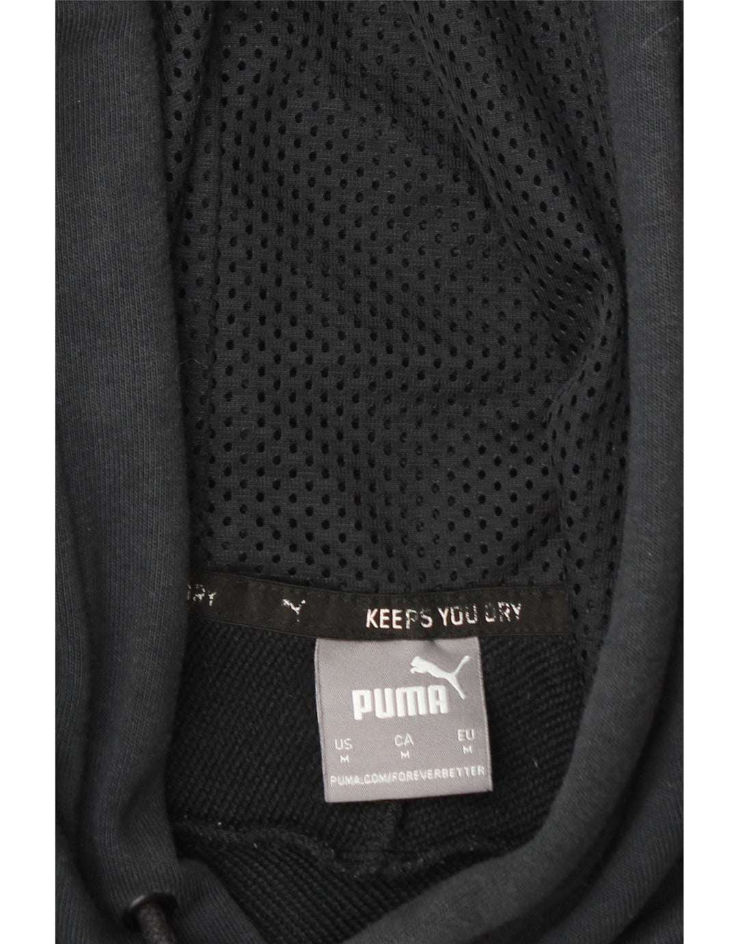 PUMA Jersey con capucha gráfica para hombre Algodón negro mediano