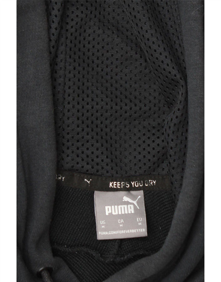 PUMA Jersey con capucha gráfica para hombre Algodón negro mediano