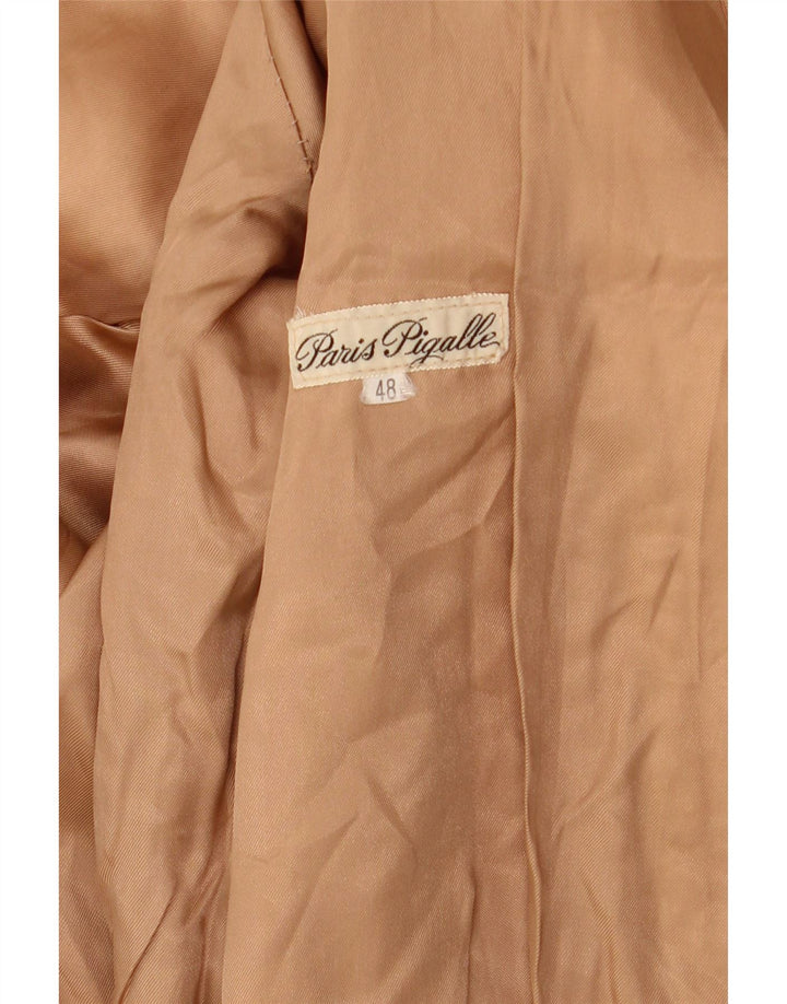 Chaqueta de ante militar vintage para mujer IT 48 XL Marrón
