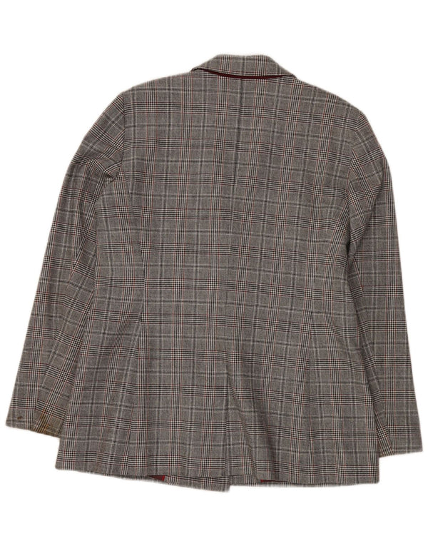 JIGSAW Chaqueta tipo blazer con doble botonadura para mujer UK 40 Large Grey Houndstooth