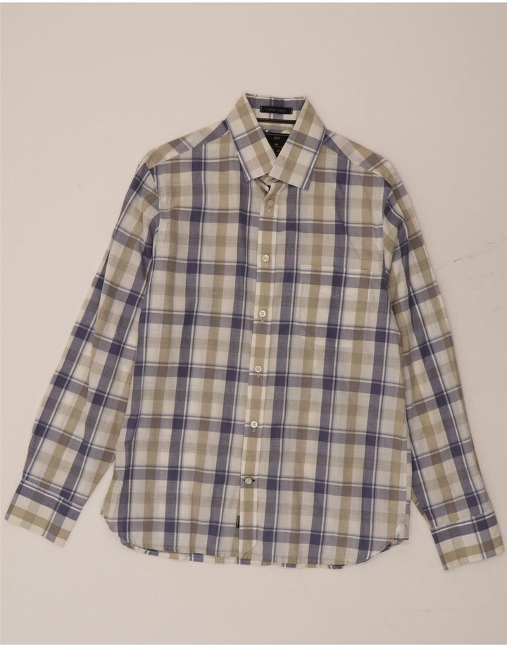 Camisa Marks & Spencer Hombre Azul Harbor Algodón Mediano A Cuadros Multicolor