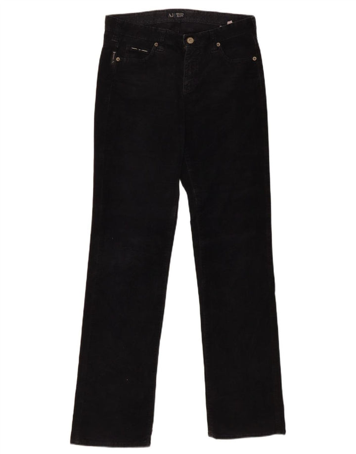 ARMANI Womens Straight Jeans W28 L32 Black