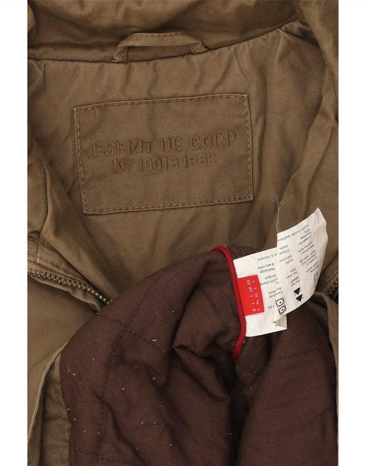 Esprit Chaqueta utilitaria para hombre Reino Unido 40 Grande Algodón marrón