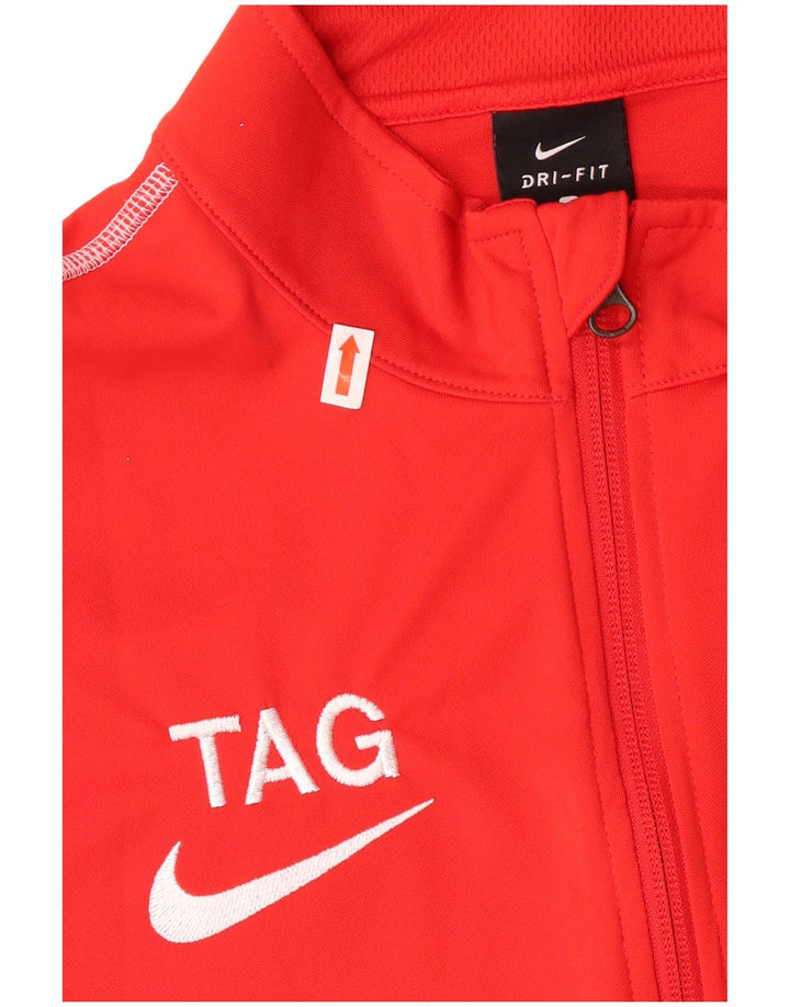 Nike Mens Graphic Chándal Top Chaqueta Pequeña Rojo Poliéster Deportes