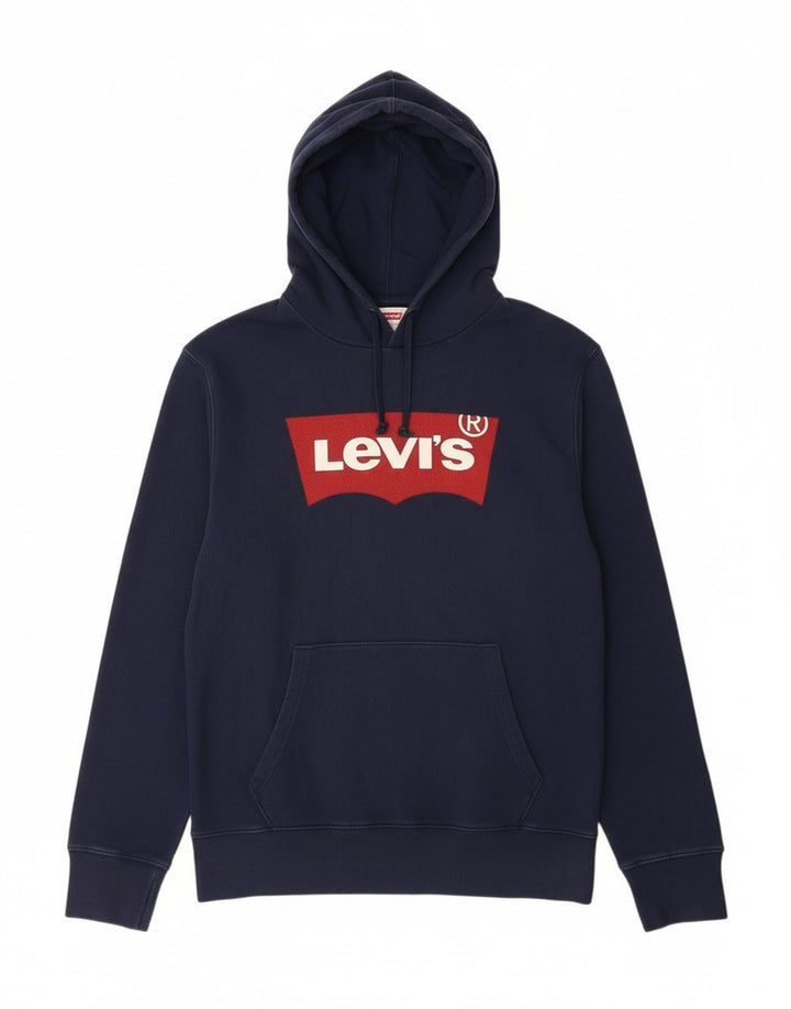 Levi's Hombre Sudadera Con Capucha Gráfica Jersey Pequeño De Algodón Azul Marino