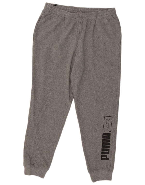 Puma Pantalones De Chándal Gráficos Para Hombre Joggers XL De Algodón Moteado Gris