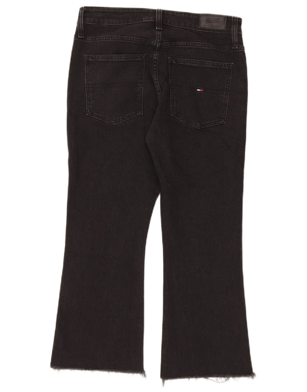 Tommy Hilfiger Vaqueros Cortos Acampanados para Mujer W31 L24 Algodón Negro