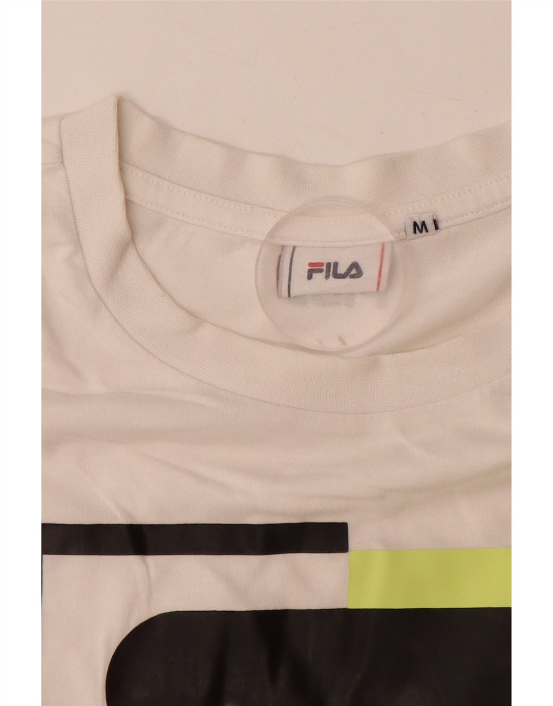 Fila Camiseta gráfica para hombre Top Medium White Cotton