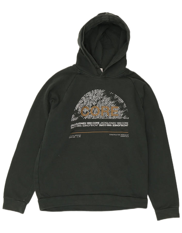 Jack & Jones Hombre Sudadera Con Capucha Gráfica Jersey Pequeño De Algodón Verde