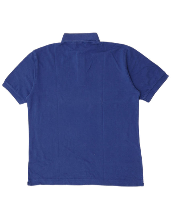 Polo Kappa Hombre Algodón Azul Medio