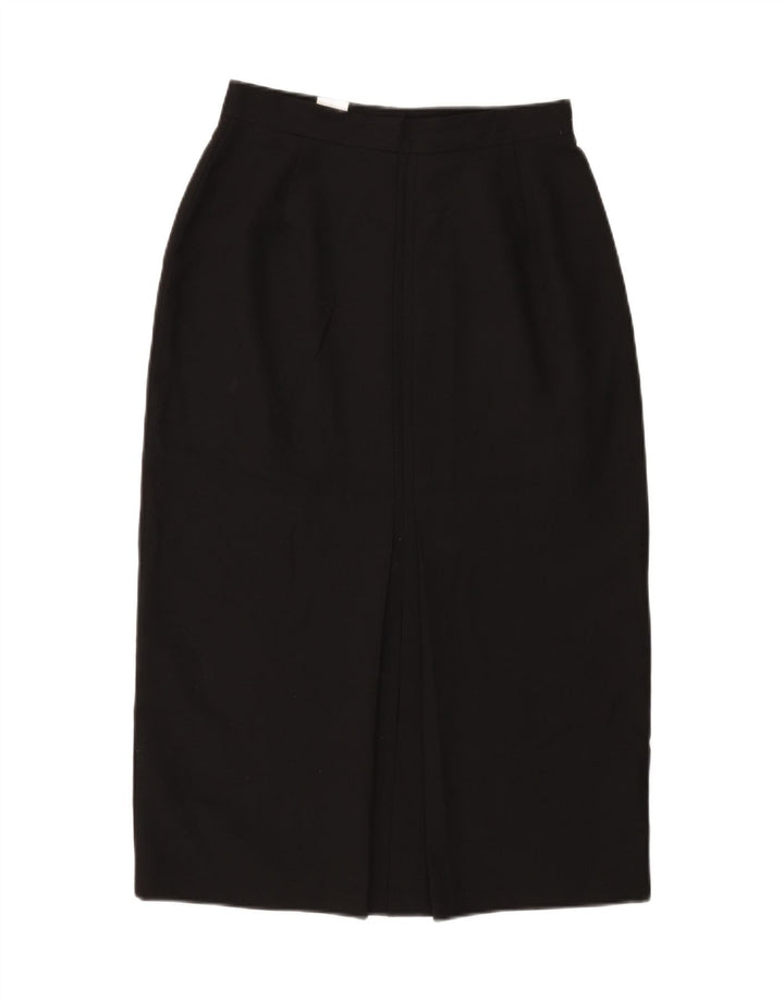 JAQUES VERT Womens Midi Skirt UK 14 Medium W28  Black Polyester