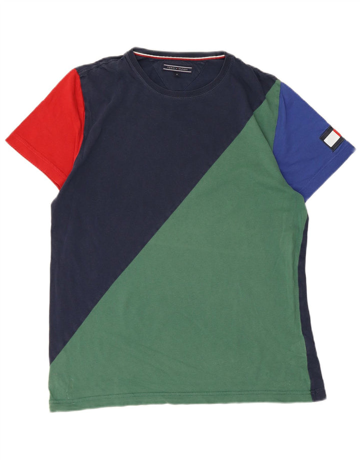 Tommy Hilfiger Camiseta para Hombre Top Medium Multicolor Colorblock Algodón
