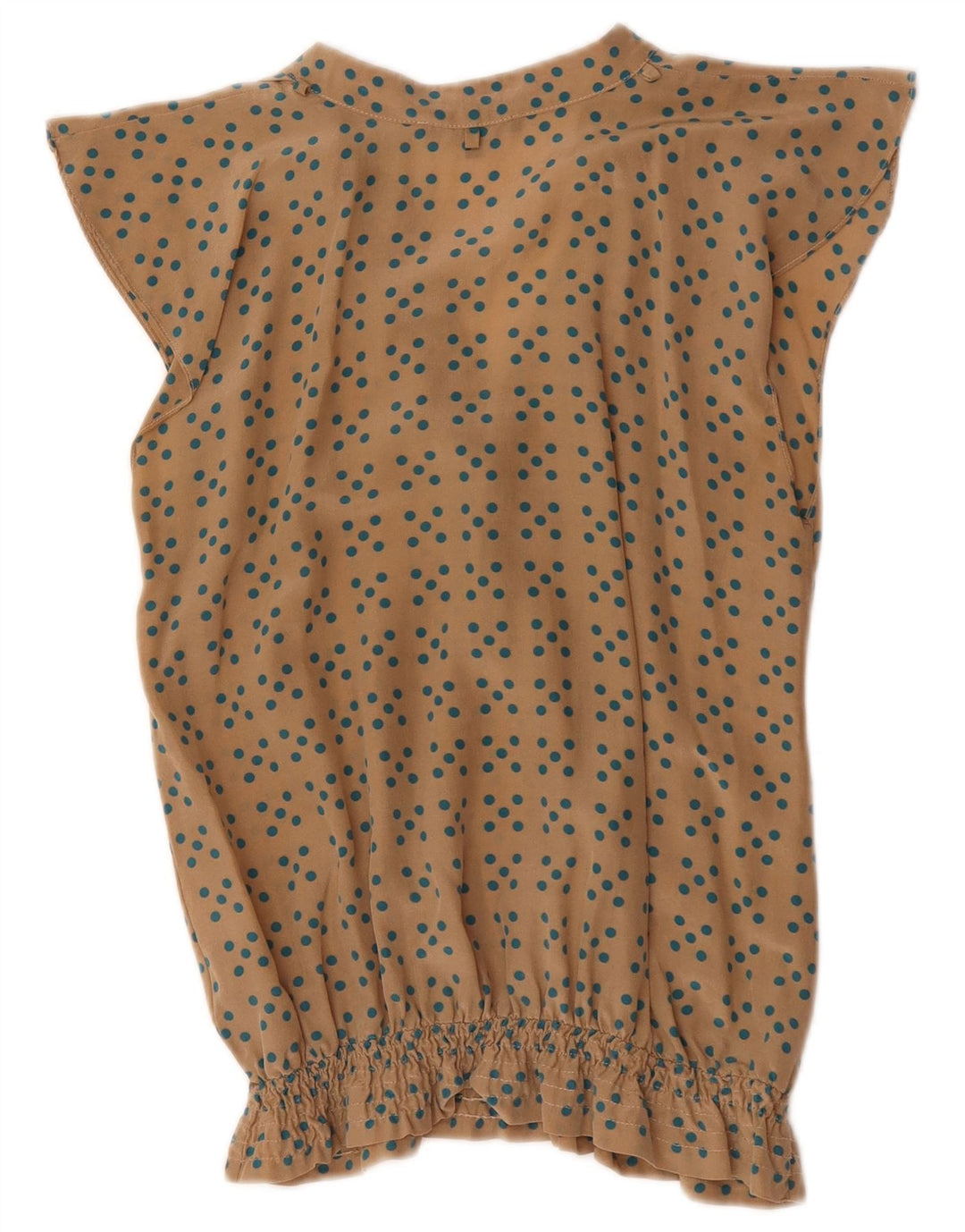 Patrizia Pepe Blusa Mujer Top IT 38 XS Beige Lunares