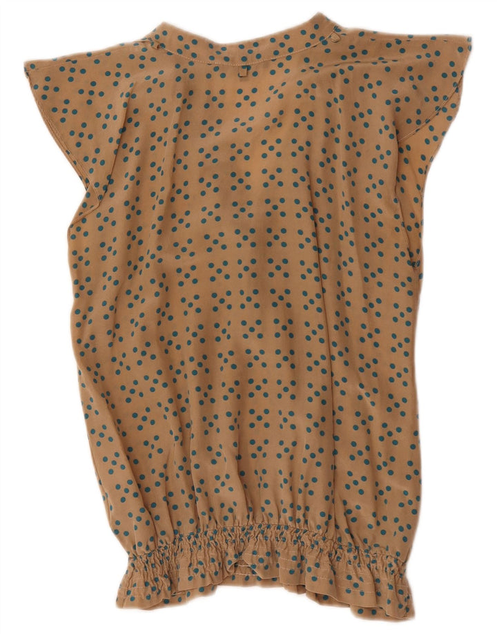 Patrizia Pepe Blusa Mujer Top IT 38 XS Beige Lunares