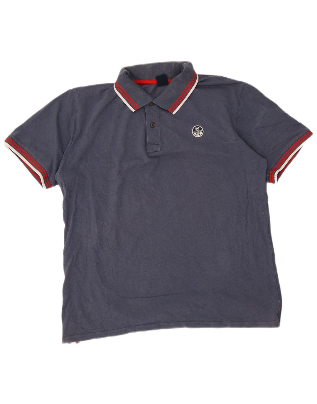 Polo North Sails Hombre Grande Azul Marino Algodón