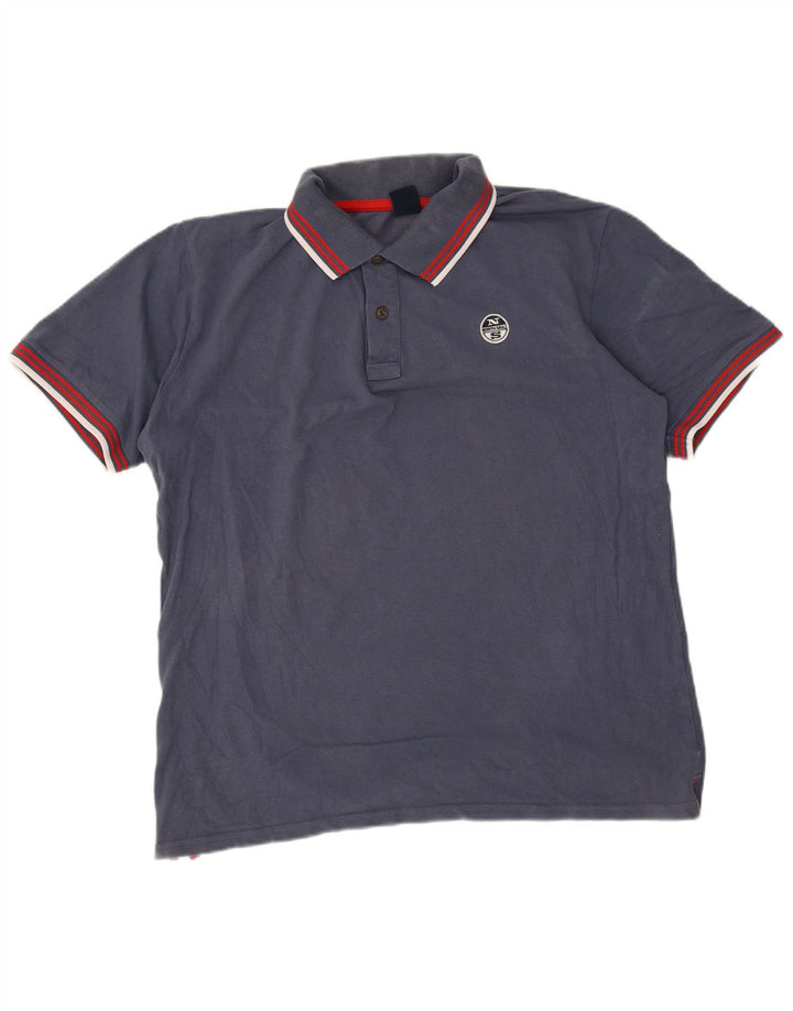 Polo North Sails Hombre Grande Azul Marino Algodón