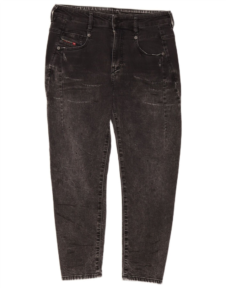 DIESEL Vaqueros Crop Tapered Mujer W25 L24 Algodón Gris
