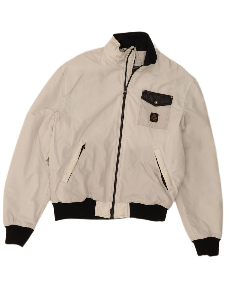 Refrigiwear Chaqueta bomber para hombre UK 40 Large Poliamida color blanco con bloques de color