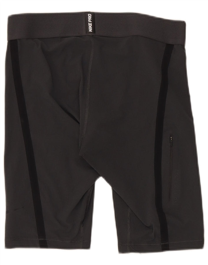Nike - Pantalones cortos deportivos para hombre, poliéster gris grande