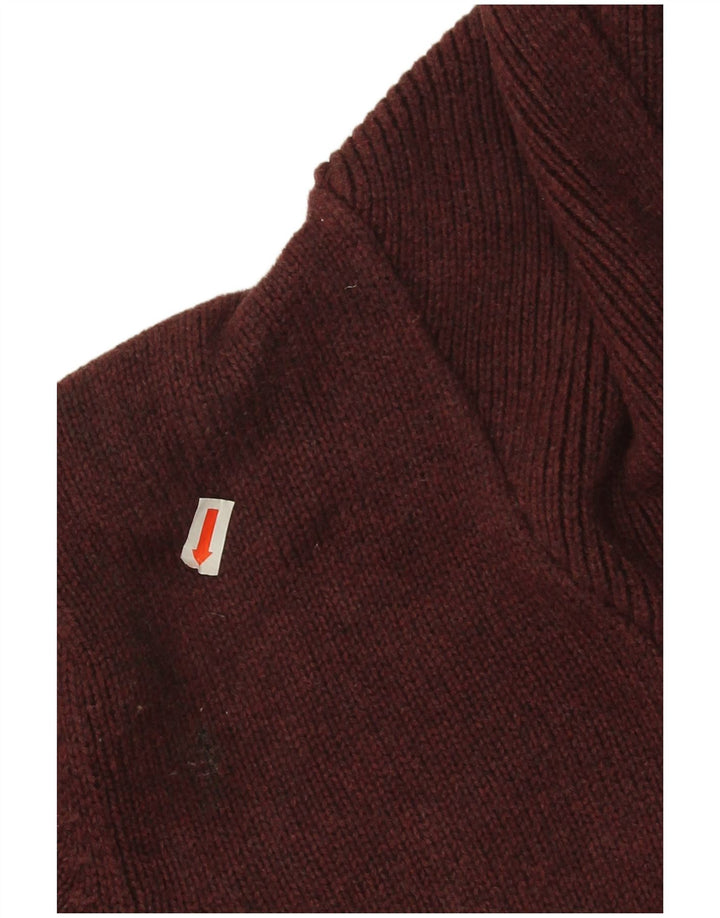 Marks & Spencer Suéter tipo jersey con cuello chal azul Harbour para hombre, color burdeos medio