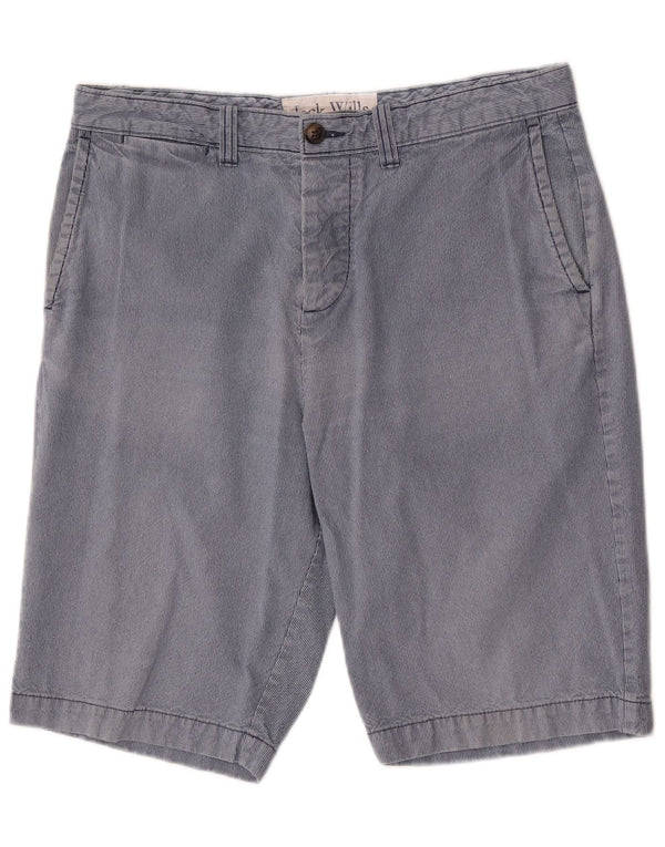 Jack Wills Pantalones cortos chinos regulares para hombre W34 Algodón a rayas azules grandes