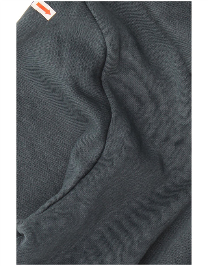 PUMA Mens Hoodie Jumper Large Blue Cotton