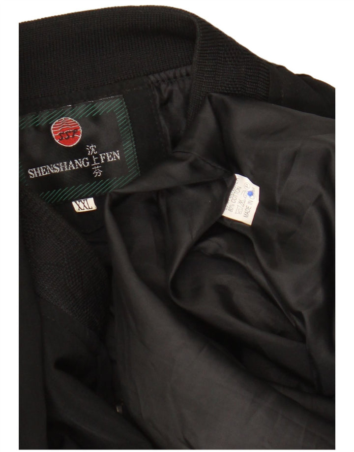 Chaqueta bomber vintage para hombre Reino Unido 44 2XL Poliéster negro