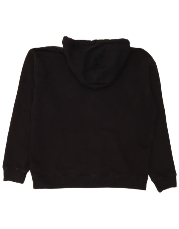 Hollister Hombre Sudadera Con Capucha Gráfica Jersey Grande De Algodón Negro