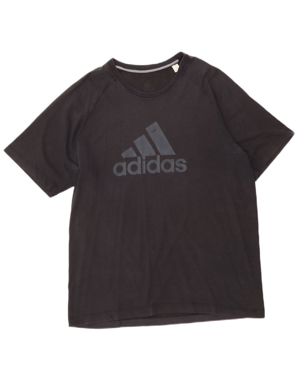Adidas Mens Climalite Graphic Camiseta Top Grande Gris Algodón