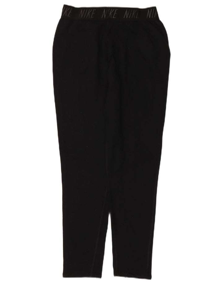 NIKE Mujer Dri Fit Graphic Chándal Pantalones UK 10 Small Negro