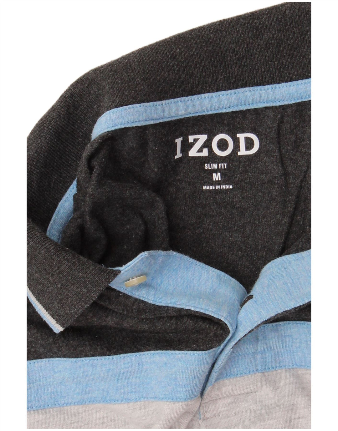Izod Hombre Polo Slim Fit Color Block Gris Medio