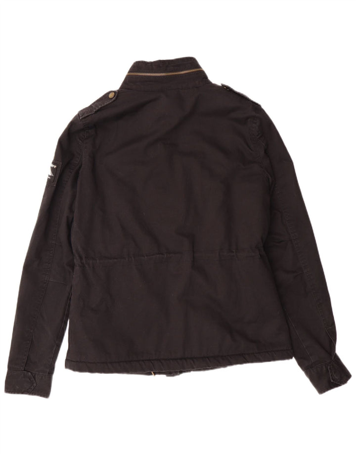 SUPERDRY Chaqueta militar para mujer UK 10 Small Black Cotton