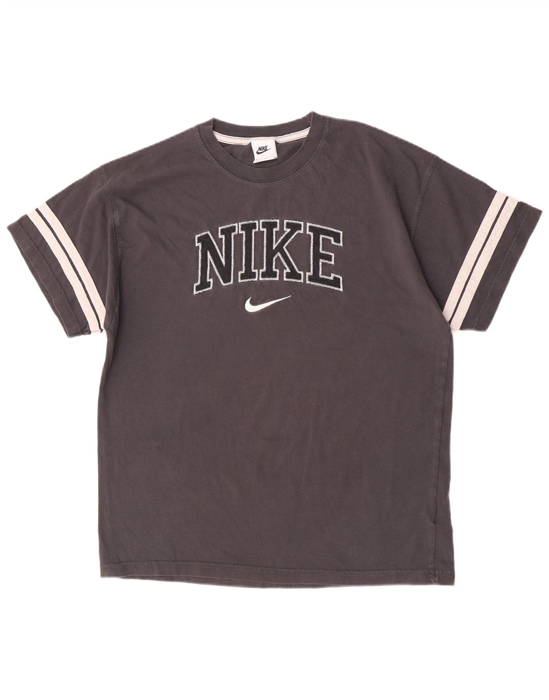 Nike Camiseta gráfica para hombre Top gris medio de algodón con bloques de color