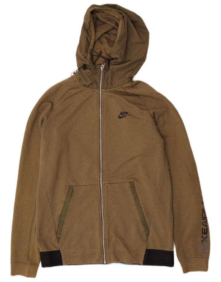 Nike Sudadera con capucha y cremallera gráfica para hombre Algodón caqui mediano