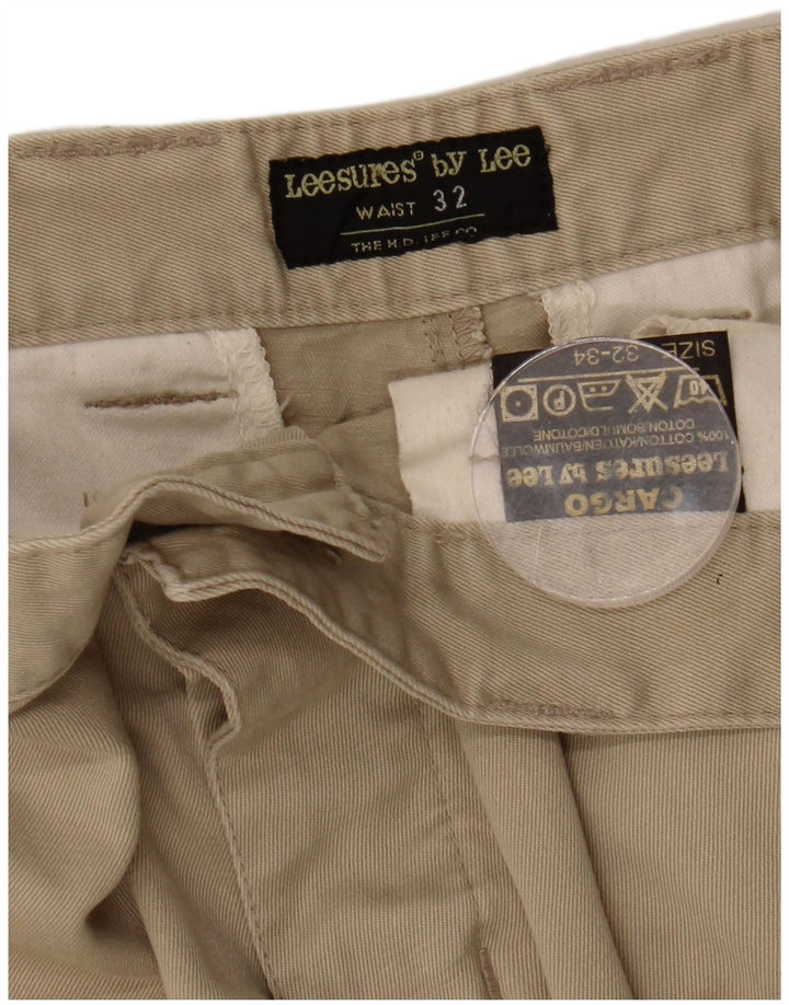 LEE Pantalones cargo rectos para hombre W32 L34 Algodón beige
