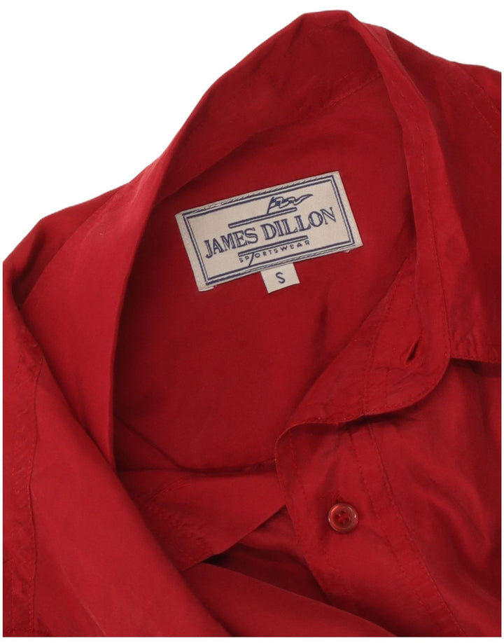 James Dillon Camisa de manga corta para hombre pequeña roja